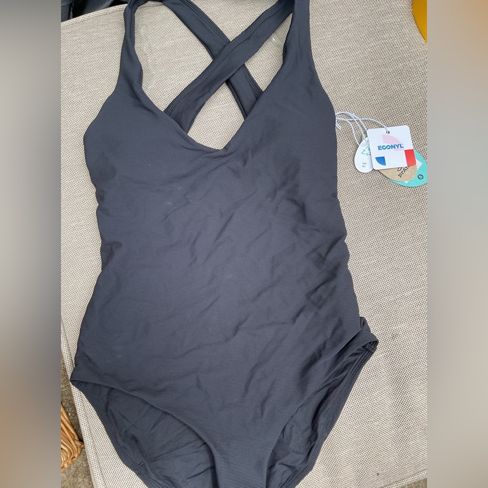 Prana Charcoal One-Piece Swimsuit
